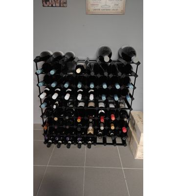 Vinata Foglia wijnrek - zwart - 72 flessen