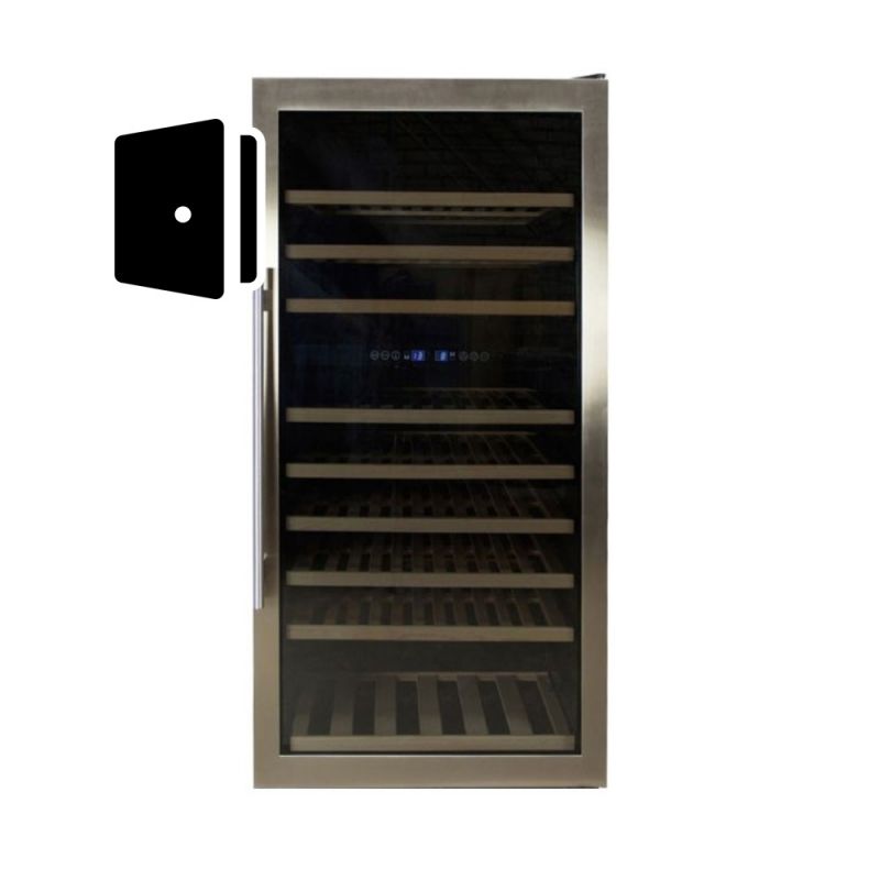RVS glazen deur voor jouw wijnklimaatkast kopen? | te monteren | Wijnklimaatkast.nl